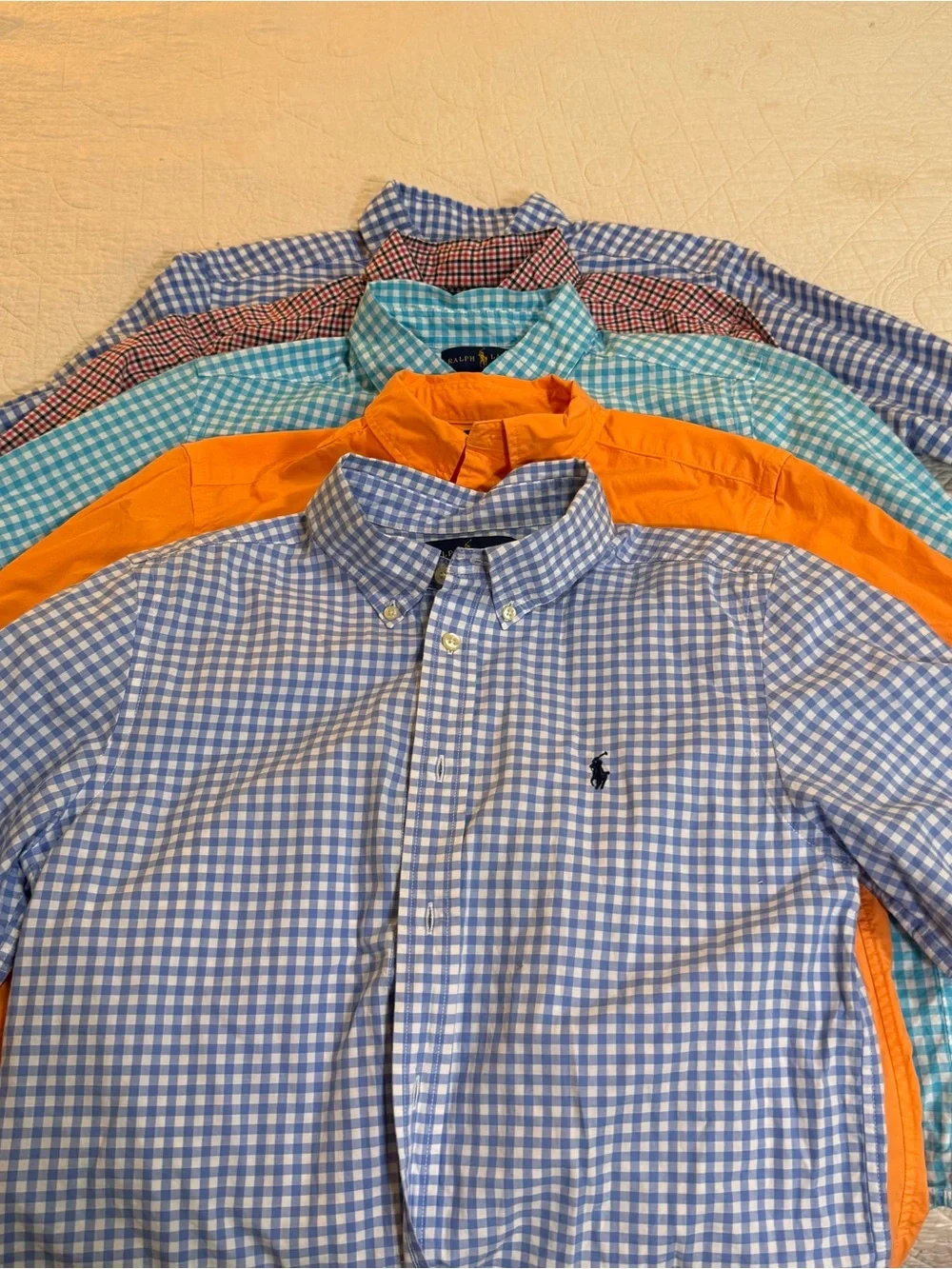 Ralph Lauren Boys Large Lot of 5 Button-Down Shirts